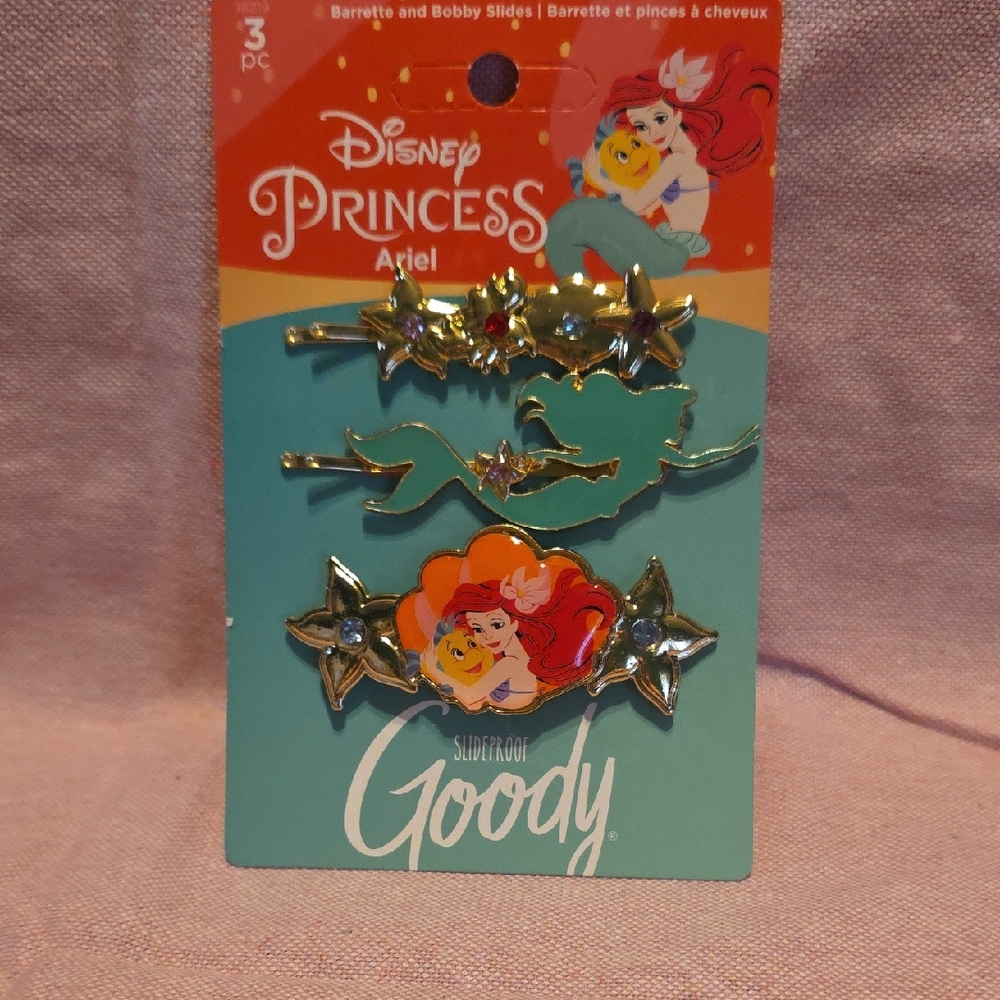 Disney Ariel Hair Clip Set - Gold, Teal, Coral